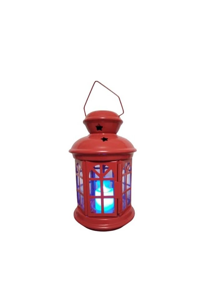 فانوس رمضان معدني أحمر - Image 1