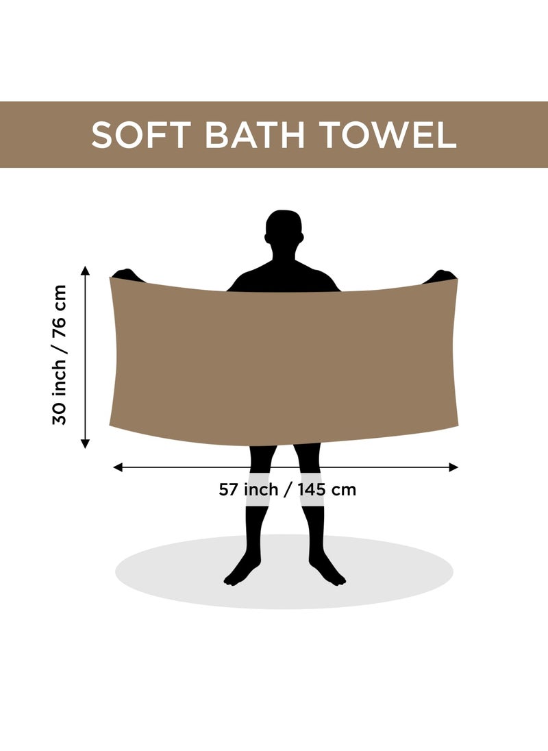 NFI essentials NFI essentials Microfiber Super Absorbent Bath Towel 57x30 Soft Bath Towel for Multipurpose Use for Sports Travel Fitness Yoga Bathroom Gym TOW3P3  - Image 5