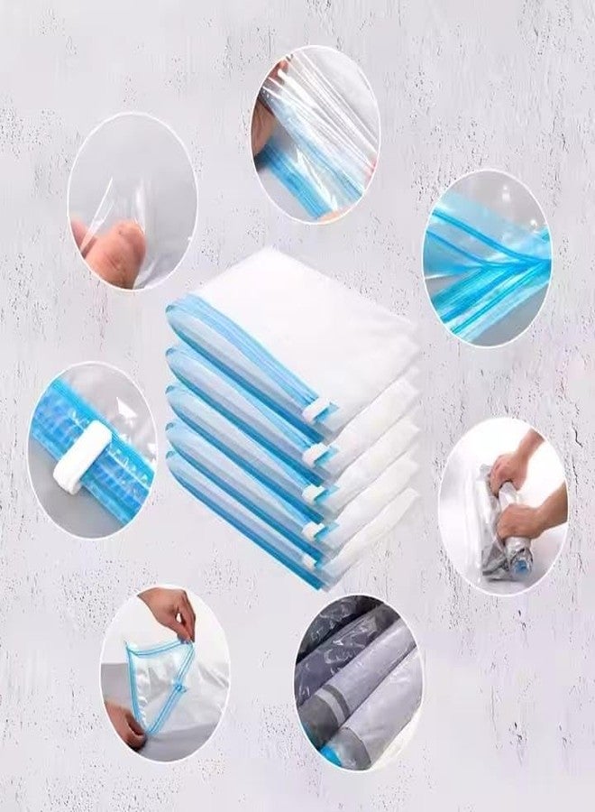Hidak Vacuum Storage Bags 5 Pcs with Pump Compression Bags Double-Zip Seal for Clothes,Comforters,Luggage - Image 3