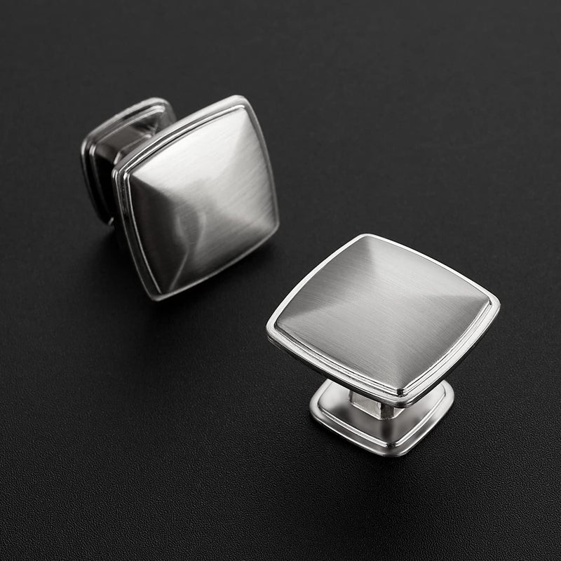 HomeExpert Home Expert 15 Pack Brushed Nickel Kitchen Cabinet Knobs - Silver Knobs For Cabinets, Drawers, Dressers & Closet Doors - Image 2