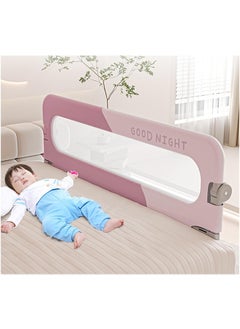 Beauenty Bed Rails for Toddlers,Infant Bed Rail Guard,Baby Swing Down Bed Rail Guard,Kids' Bed Rails&Rail Guards,Safety Bed Fence Protector Rail,Bed Guard Rail for Queen King Twin Bed,Single Side (pink)  - Image 2