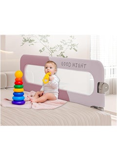 Beauenty Bed Rails for Toddlers,Infant Bed Rail Guard,Baby Swing Down Bed Rail Guard,Kids' Bed Rails&Rail Guards,Safety Bed Fence Protector Rail,Bed Guard Rail for Queen King Twin Bed,Single Side (pink)  - Image 5
