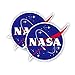 eDesign 2Pack NASA Stickers for Car Window Bumper Helmet Tumbler Laptop Smartphone or Any Smooth Surface Weatherproof Decal Sticker 3 inch - Image 2