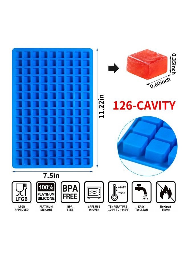Sidosir 3Pcs Mini Square Caramel Candy Mold Silicone, 126-Cavity Gummy Silicone Molds for Fat Bombs, Chocolate Truffles Mold for Hard Candy, Ice Cube,Jelly - Image 2