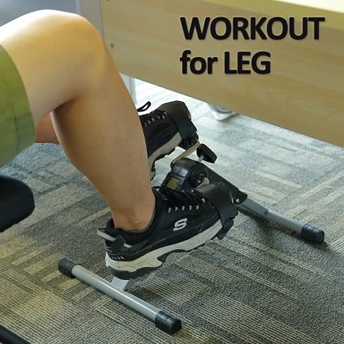 WErFIT Pedal Exerciser with Foot Massager | Foldable Mini Exercise Cycle for Leg & Arm Workout | Adjustable Resistance, LCD Display, Non-Slip Base – Home Rehab & Office Fitness Equipment - Image 5