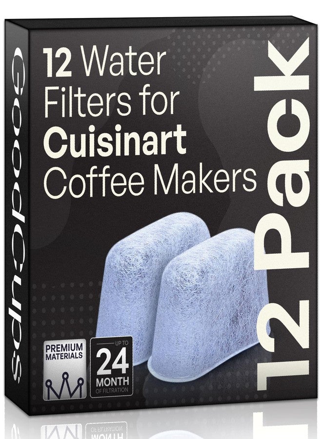 GoodCups 12 Pack Water Filters for Cuisinart Coffee Makers by GoodCups - Replacement Charcoal Water Filters - Fits All Cuisinart Coffee Machines - Image 1