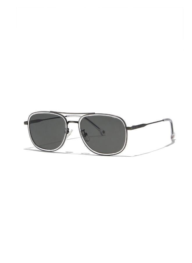 30Sundays Nostalgia,Men Sunglasses, Rectangle Sunglasses, UV Protection: UV400 (Grey,Grey) - Image 1