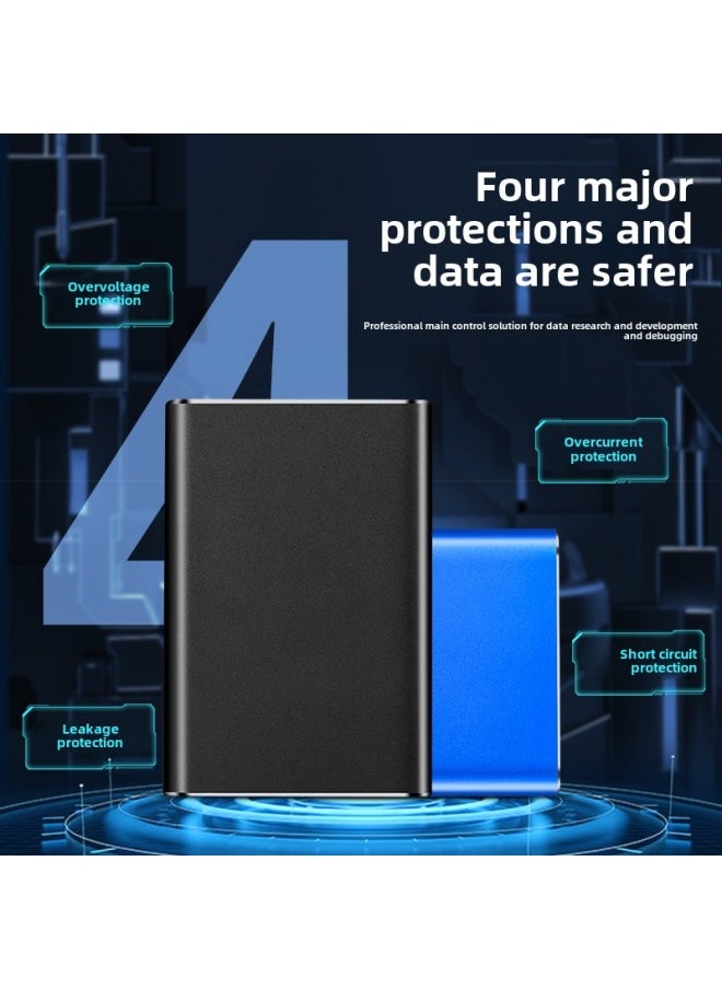 Generic Haichun Metal Mobile Hard Disk 4T Mobile Phone Computer 500g External Storage High Speed 2T Solid State Mechanical Hard Disk 320g-Capacity:640GB-Interface:USB 3.0  - Image 1