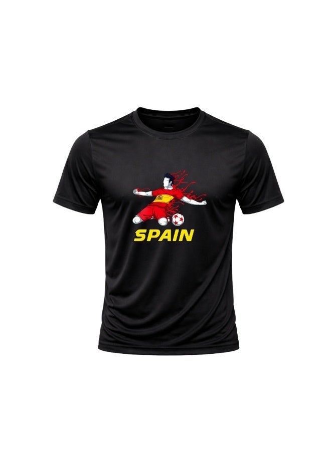 Spain Football Team World Fans printed T shirts Supporting The Team Football Team Jersey T shirts For Men | Women | Kids to win the cup - Image 1