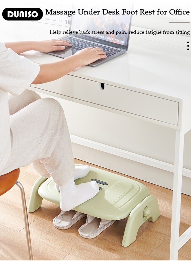 DUNISO Office Foot Rest for Under Desk, Adjustable Height Footstool, Foot Stool with Massage Texture and Roller, Ergonomic Foot Rest for Pressure Relief, Comfortable Foot Stool for Home, Office, School  - Image 5