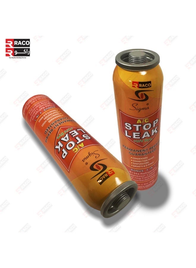 RACO Sigma Car Air Conditioner Stop leak Seal 80g | Repair R134A Refrigerant and Oil Leaks in Air Conditioning Systems with Fluorescent Leak Detection. - Image 4