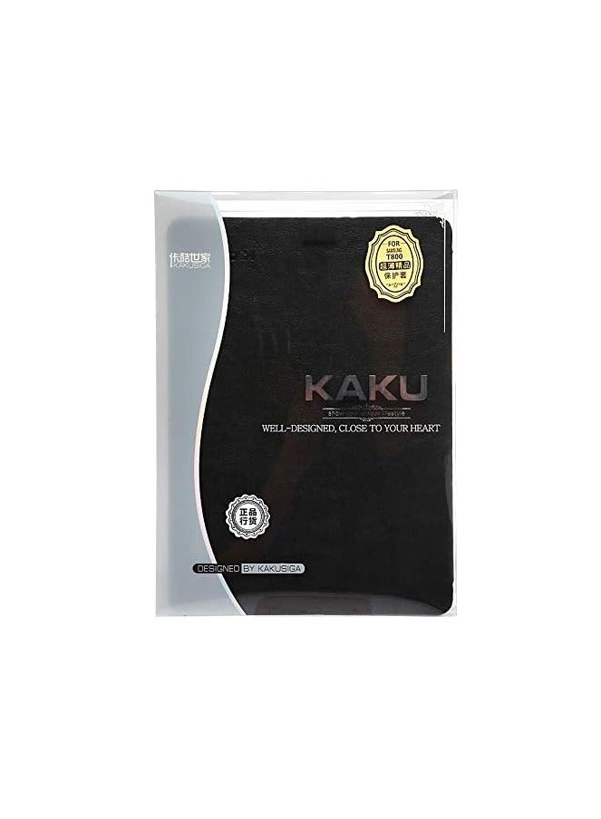 Kaku Folio Protection Cover for Samsung Galaxy Tab S 10.5 (SM-T800) – 10.5 Inch, Slim and Durable Black PU Leather Case with Viewing Stand, Shockproof and Scratch-Resistant - Image 1