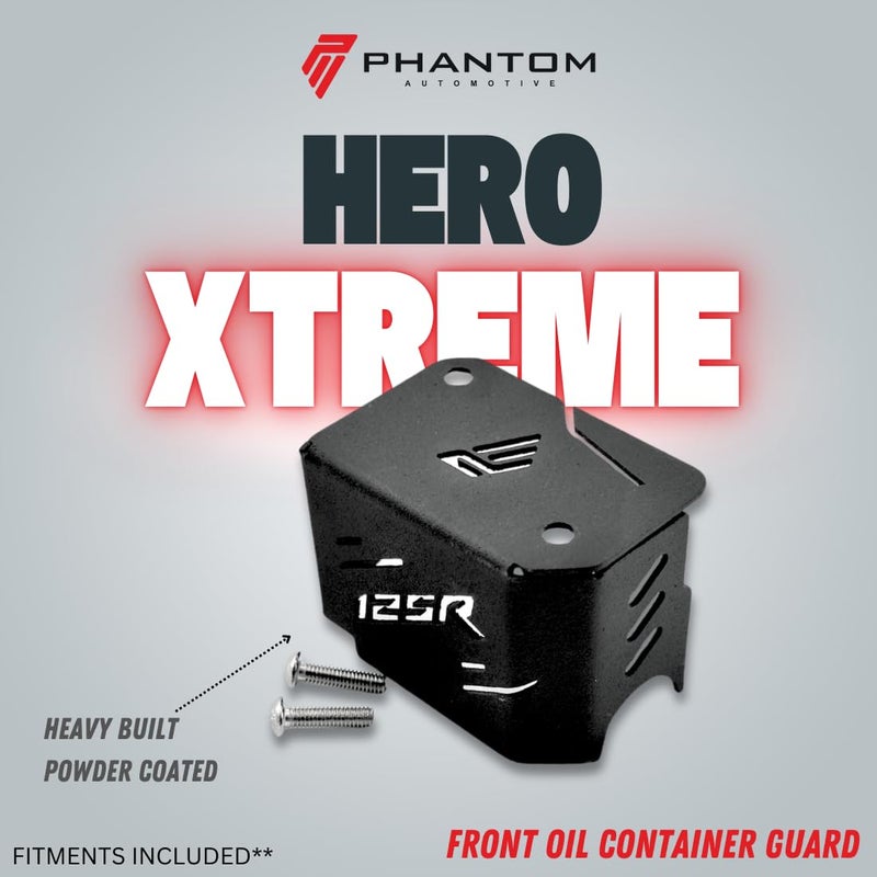 PHANTOM حماية أسطوانة الماستر الأمامية Phantom لـ Xtreme 125R Ver.2.0 | غطاء خزان | متين ومقاوم للتآكل | تركيب سهل (أسود) - Image 2