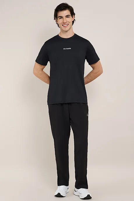 أر أند بي Print Detail Active T-Shirt with Crew Neck and Short Sleeves