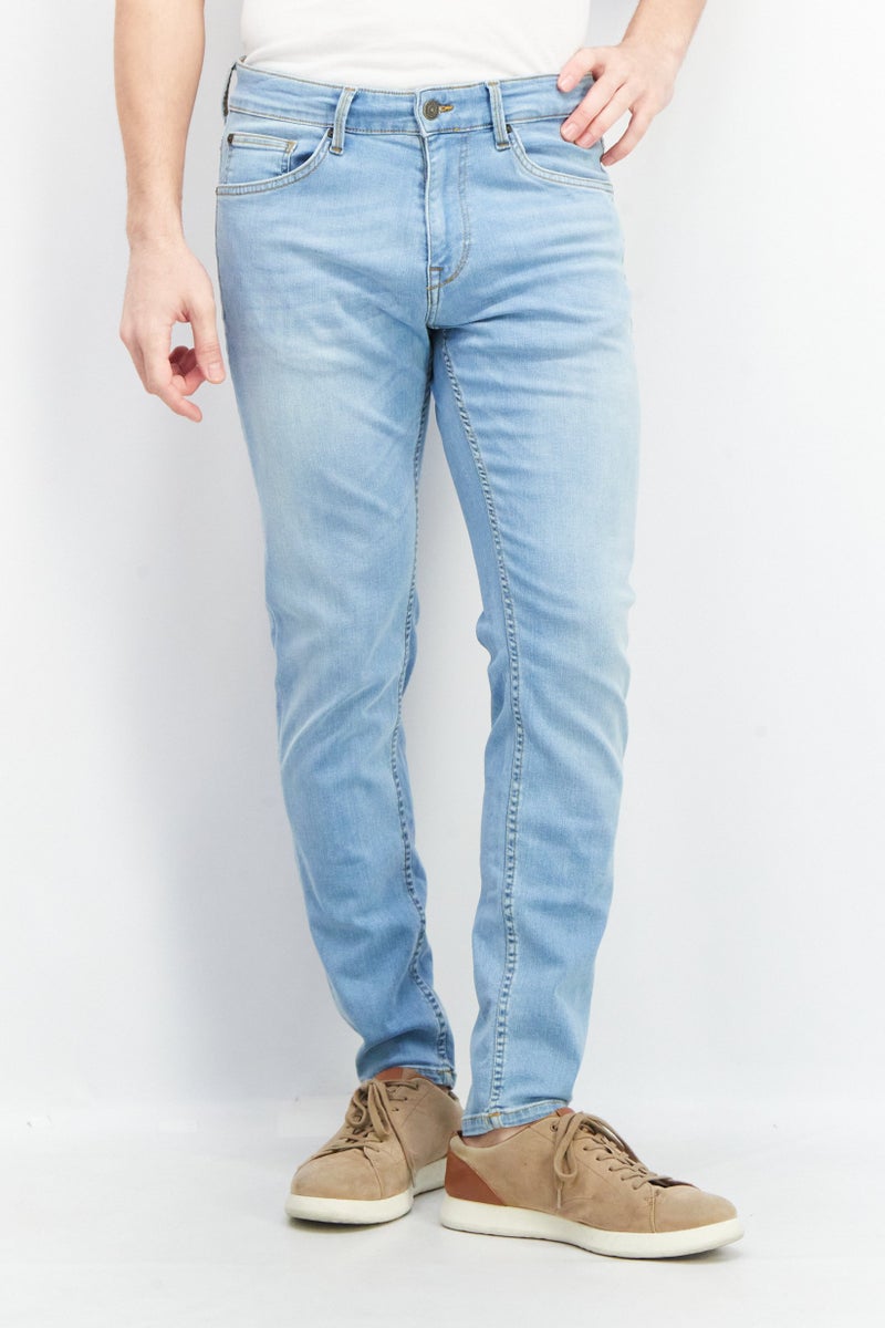 Celio Men Slim Fit Wash Stretchable Denim, Blue Wash - Image 1