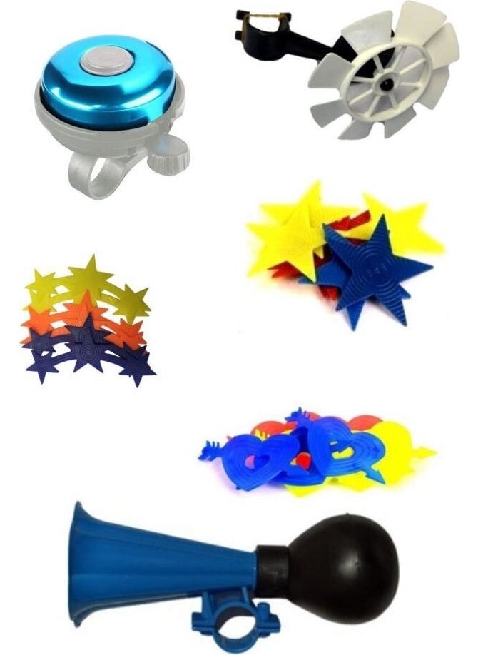 HELLOVE Bicycle Decoration Set for Boys with Ruffle Gift Bicycle Horn  - Image 1