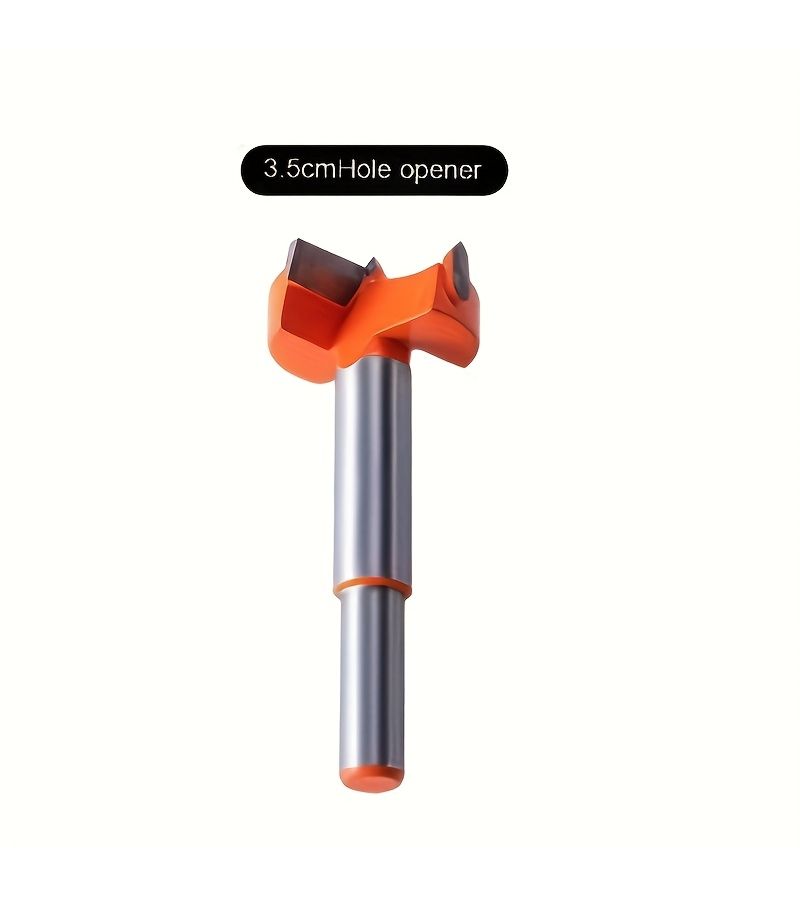 1.38 Inch Hinge Hole Punch Tool Metal Drill Bit Holder Red Lever - Image 4