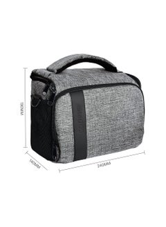 Coopic BL-26 GRAY Messenger CANVAS DSLR Camera Bag Urban Life Shoulder Case for Nikon Sony Canon Olympus Pentex Interchangeable Mirrorless Micro 4/3 Full Frame Lens Digital SLR  - Image 2