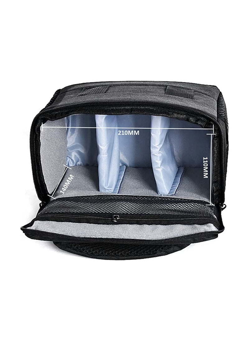 Coopic BL-26 GRAY Messenger CANVAS DSLR Camera Bag Urban Life Shoulder Case for Nikon Sony Canon Olympus Pentex Interchangeable Mirrorless Micro 4/3 Full Frame Lens Digital SLR  - Image 5