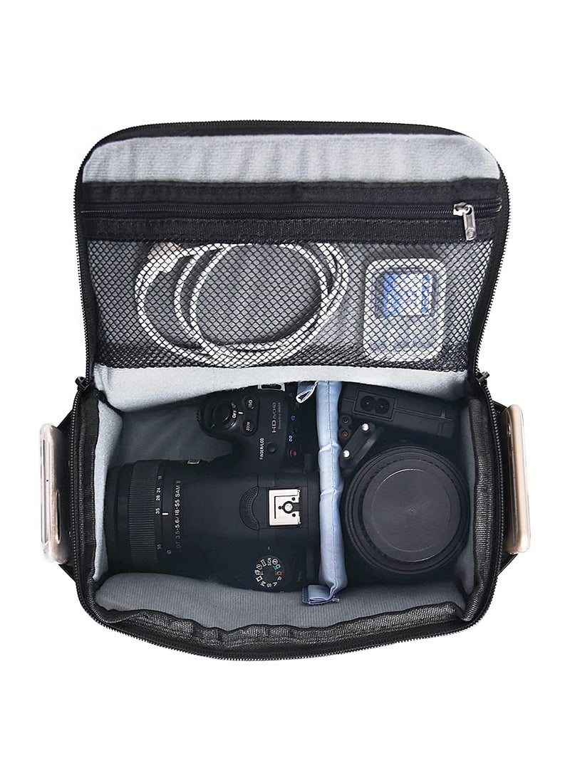 Coopic BL-26 GRAY Messenger CANVAS DSLR Camera Bag Urban Life Shoulder Case for Nikon Sony Canon Olympus Pentex Interchangeable Mirrorless Micro 4/3 Full Frame Lens Digital SLR  - Image 3