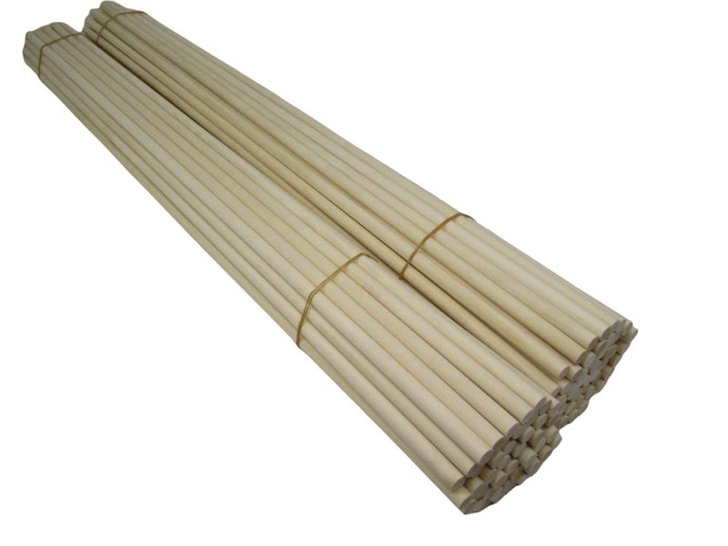 Trustleaf 60cm x 8mm Birch Hardwood Wooden Dowels/Craft Sticks (100 Pack) - Image 2