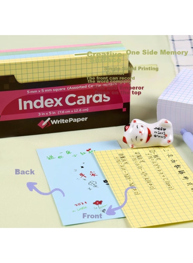 Kaisa Index Cards Four Colors 180 Sheets Index Cards Classification Labels Office Cards Paper Sticky Notes Cards Colorful Knowledge Point Recording Cards - Image 3
