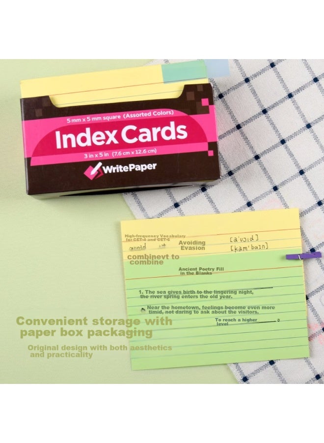 Kaisa Index Cards Four Colors 180 Sheets Index Cards Classification Labels Office Cards Paper Sticky Notes Cards Colorful Knowledge Point Recording Cards - Image 2