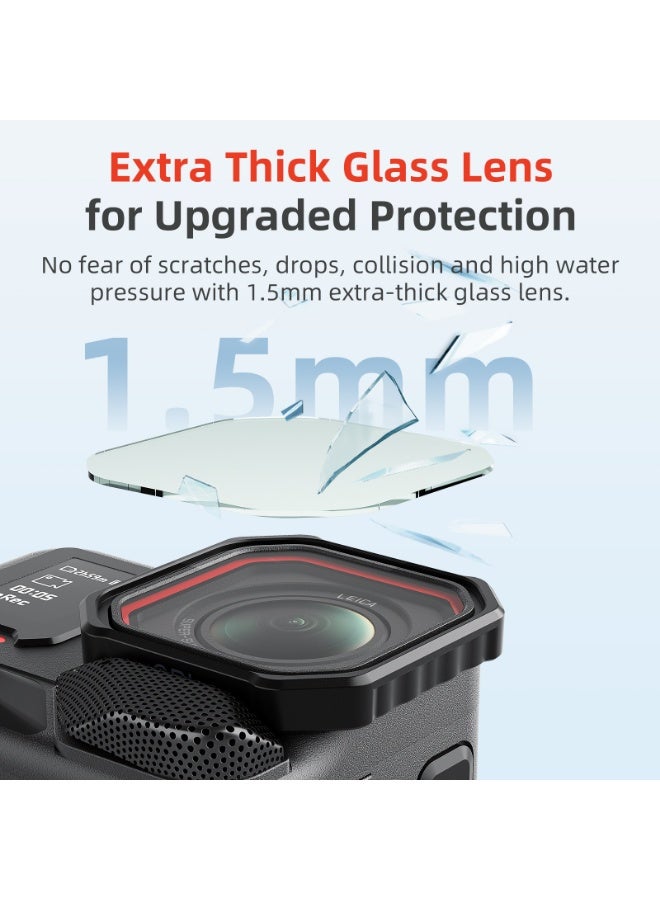 aMagisn فلتر عدسة مناسب لـ Insta360 Ace Pro 2 / Ace Pro — زجاج متعدد الطلاء مقاوم للخدش بسماكة 1.5 ملم، تثبيت سهل مع حلقة سيليكون ثابتة، صورة واضحة بدون زوايا مظلمة — فلتر كاميرا لـ Insta360 Ace Pro - Image 5