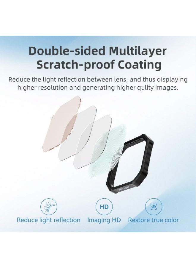 aMagisn فلتر عدسة مناسب لـ Insta360 Ace Pro 2 / Ace Pro — زجاج متعدد الطلاء مقاوم للخدش بسماكة 1.5 ملم، تثبيت سهل مع حلقة سيليكون ثابتة، صورة واضحة بدون زوايا مظلمة — فلتر كاميرا لـ Insta360 Ace Pro - Image 2