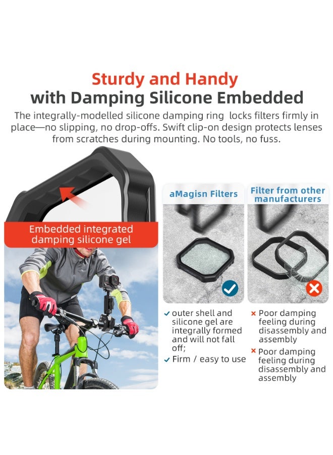 aMagisn فلتر عدسة مناسب لـ Insta360 Ace Pro 2 / Ace Pro — زجاج متعدد الطلاء مقاوم للخدش بسماكة 1.5 ملم، تثبيت سهل مع حلقة سيليكون ثابتة، صورة واضحة بدون زوايا مظلمة — فلتر كاميرا لـ Insta360 Ace Pro - Image 4