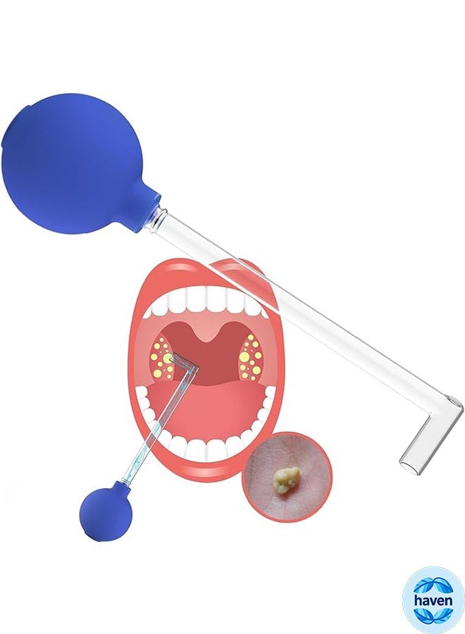 HAVEN Tonsil Stone Remover, Manual Style Mouth Cleaner, Vacuum Tonsil Stone Cupping Tool (Blue) - Image 1