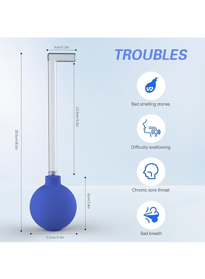 HAVEN Tonsil Stone Remover, Manual Style Mouth Cleaner, Vacuum Tonsil Stone Cupping Tool (Blue) - Image 2