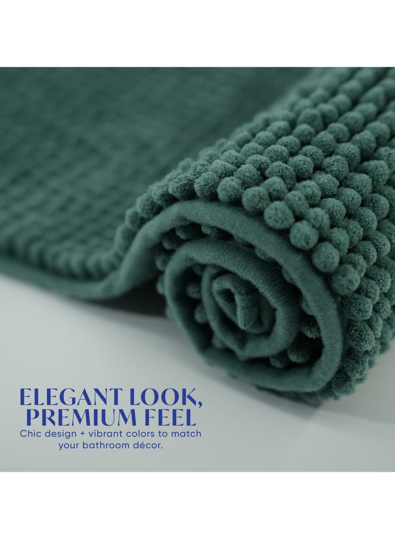 DIVEENAS Diveena's Non-Slip Bathroom Mat – 50x70cm Super Soft Microfiber Bath Mat, Quick-Dry & Machine Washable Bath Rug for Bathroom or Powder Room & Home | Sea Green - Image 4