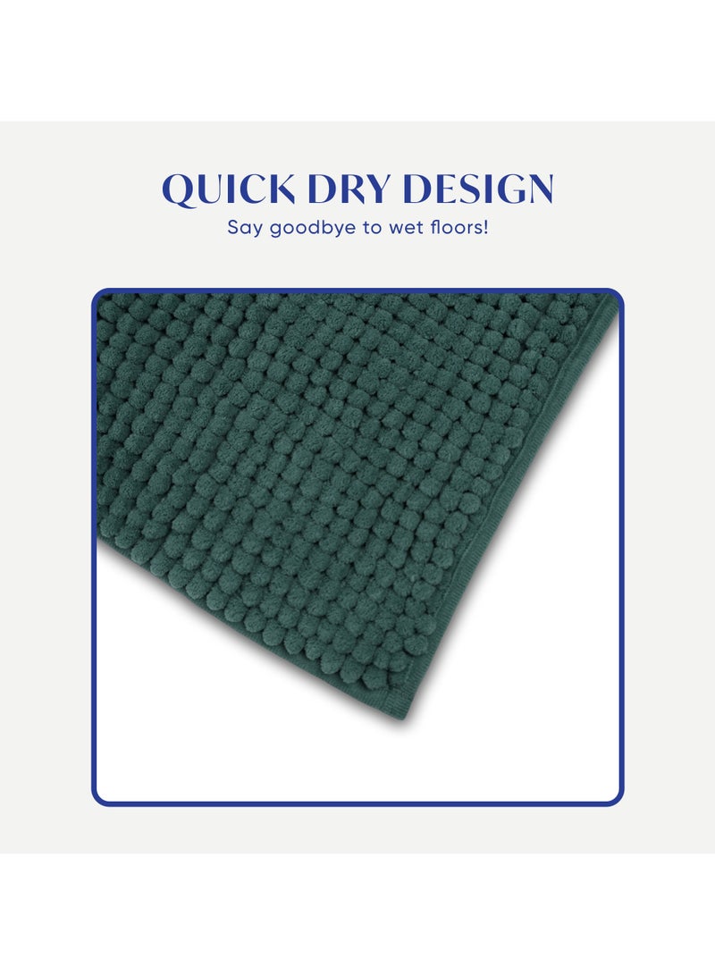 DIVEENAS Diveena's Non-Slip Bathroom Mat – 50x70cm Super Soft Microfiber Bath Mat, Quick-Dry & Machine Washable Bath Rug for Bathroom or Powder Room & Home | Sea Green - Image 5