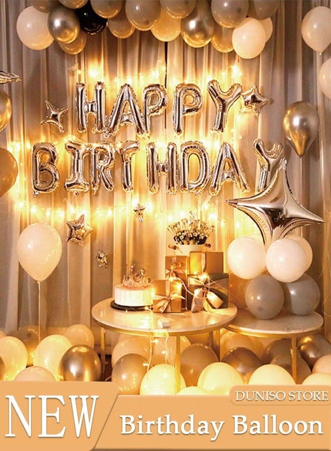 دونيسو زينة عيد ميلاد فاخرة للبالغين والأطفال زينة حفلة عيد ميلاد سعيد لافتة عيد ميلاد سعيد ورسائل بالون عيد ميلاد بالون