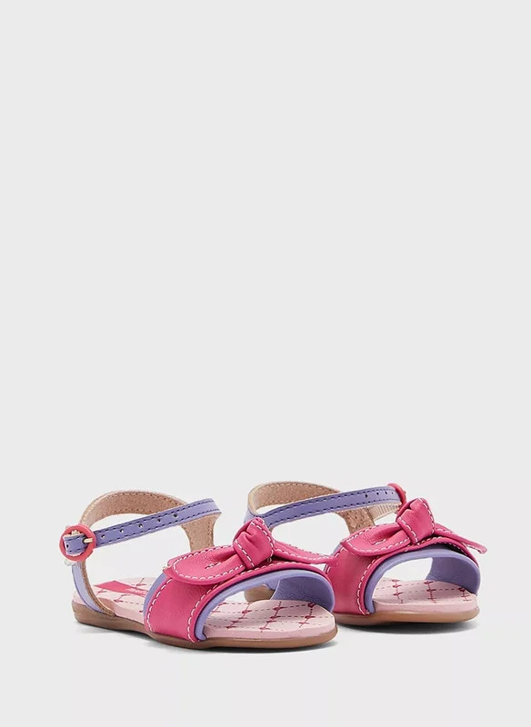 موليكينها MOLEKINHA Sandals with Back strap For Infant Girls, Multicolour