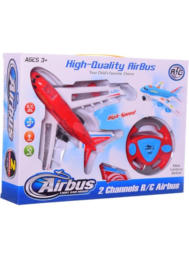 TOY GARDEN Electric Remote Control Airplane – Air Bus Style RC Aircraft Toy for Kids with LED Lights, Rechargeable Flying Plane Gift - Image 3