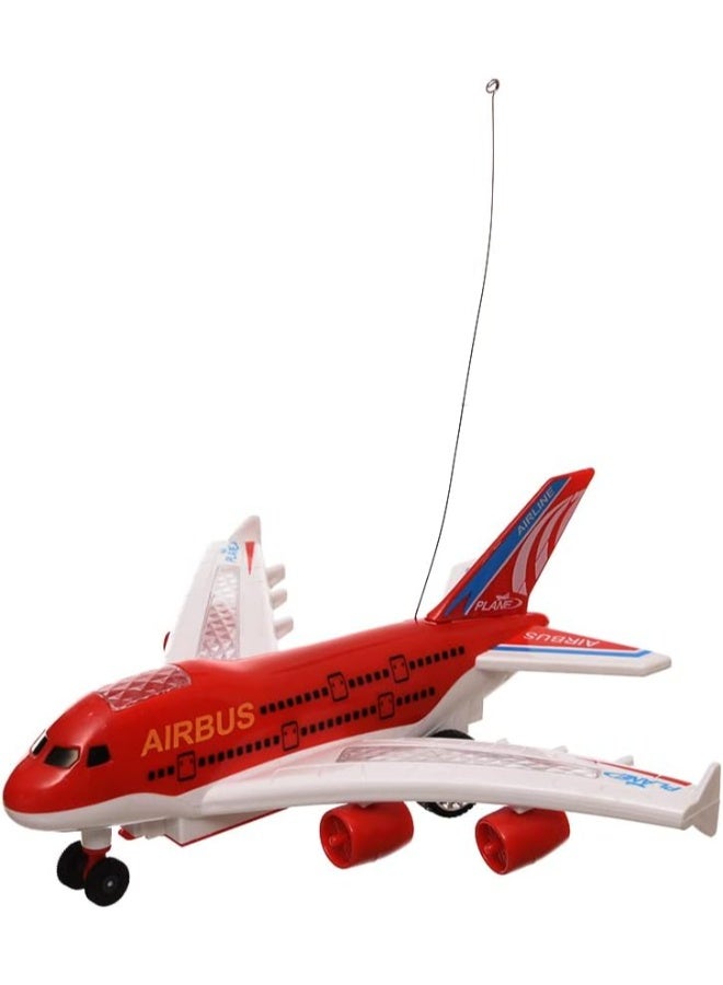 TOY GARDEN Electric Remote Control Airplane – Air Bus Style RC Aircraft Toy for Kids with LED Lights, Rechargeable Flying Plane Gift - Image 1