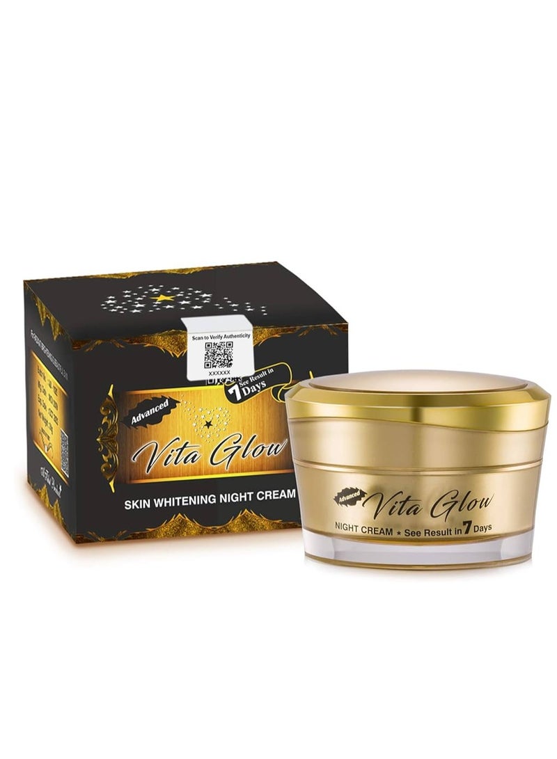 Vita Glow Advanced Night Cream For Skin Whitening - 30 Gm - Image 4