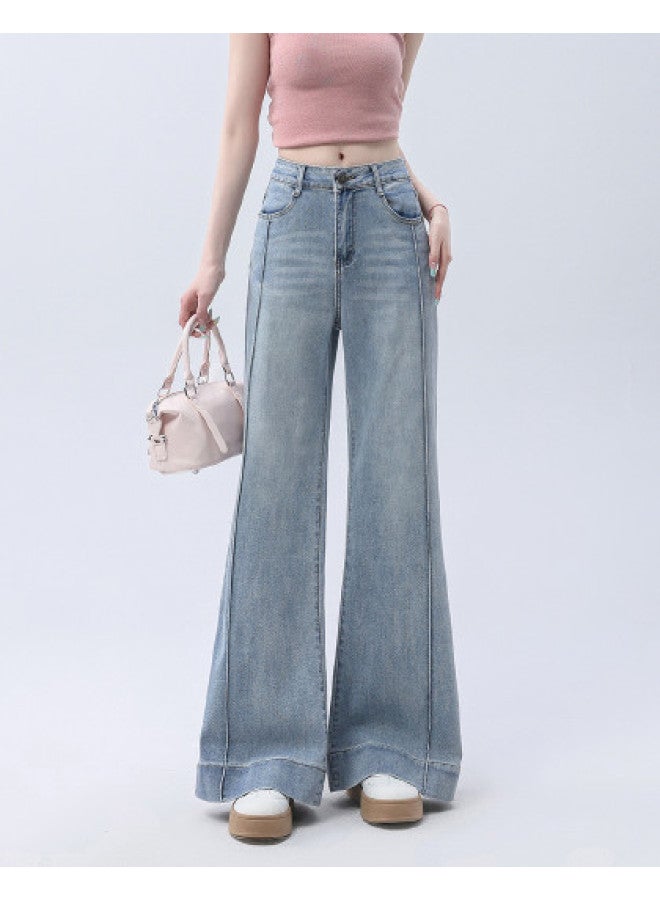 EPTISON Flared Jeans For Women Summer 2025 High Waist Fashion Slimming Stretch Comfortable Bootcut Pants - Image 1