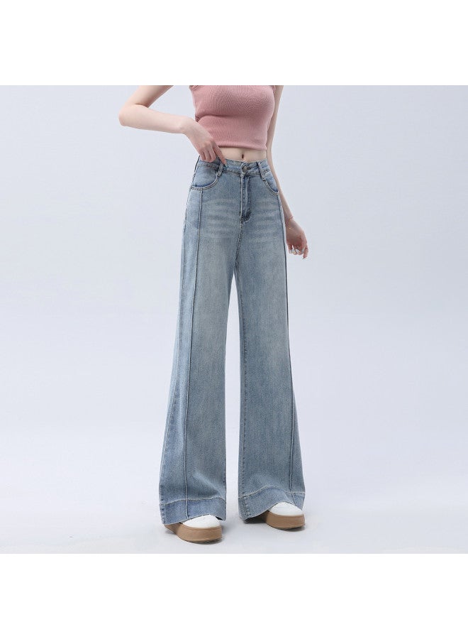EPTISON Flared Jeans For Women Summer 2025 High Waist Fashion Slimming Stretch Comfortable Bootcut Pants - Image 5