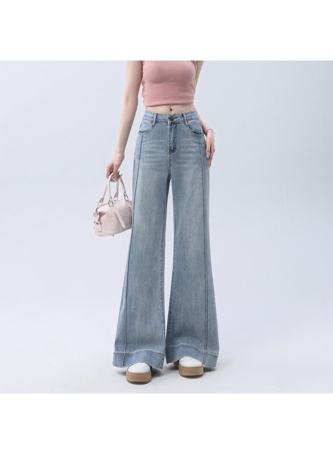 EPTISON Flared Jeans For Women Summer 2025 High Waist Fashion Slimming Stretch Comfortable Bootcut Pants - Image 2