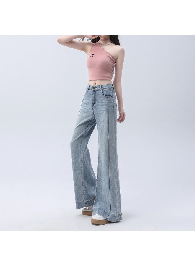 EPTISON Flared Jeans For Women Summer 2025 High Waist Fashion Slimming Stretch Comfortable Bootcut Pants - Image 4