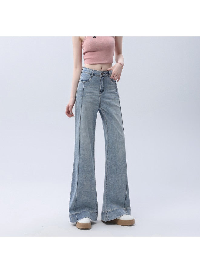 EPTISON Flared Jeans For Women Summer 2025 High Waist Fashion Slimming Stretch Comfortable Bootcut Pants - Image 3