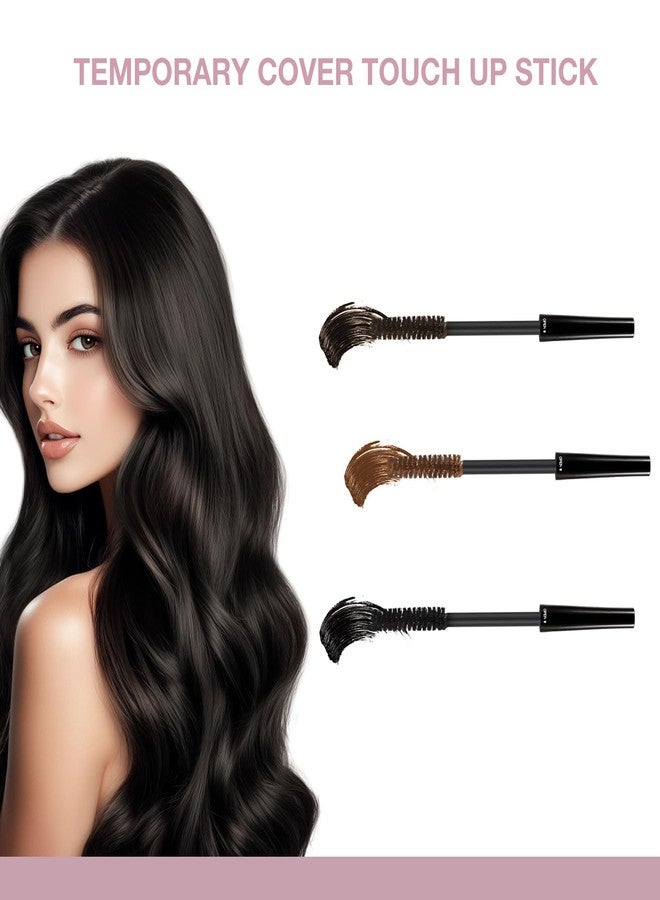 GEUUFEA Hair Mascara for Gray Hair, 3 In 1 Hair Color Concealer Stick with Precision Applicator, Temporary Hairline Filler, Multi-Purpose Mascara for Eyebrow and Beard（Dark Brown） - Image 5