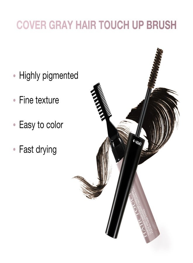 GEUUFEA Hair Mascara for Gray Hair, 3 In 1 Hair Color Concealer Stick with Precision Applicator, Temporary Hairline Filler, Multi-Purpose Mascara for Eyebrow and Beard（Dark Brown） - Image 2