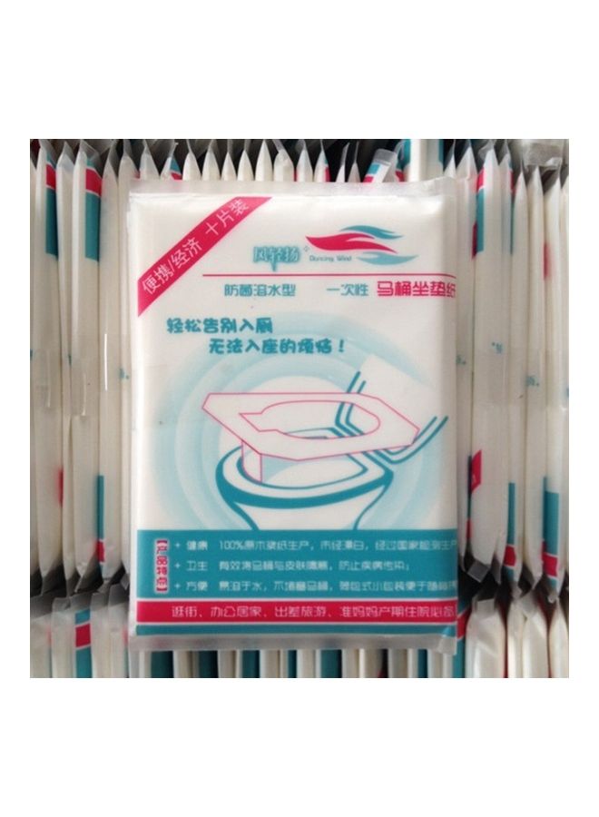 NIBEMINENT Disposable Waterproof Toilet Seat Paper White 43 x 35.5 0.3cm