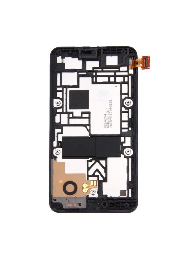 erorex Replacement LCD Display + Touch Panel with Frame for Nokia Lumia 530 Black - Image 3