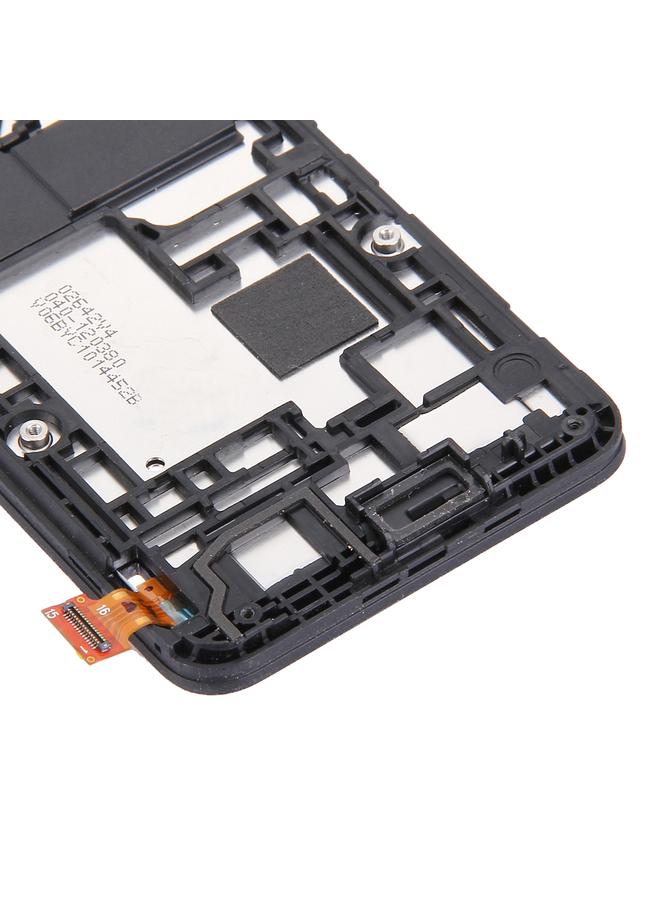 erorex Replacement LCD Display + Touch Panel with Frame for Nokia Lumia 530 Black - Image 4