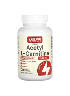 jarrow formulas Jarrow Formulas, Vegan Acetyl L-Carnitine, 500 mg, 120 Veggie Capsules  - Image 1